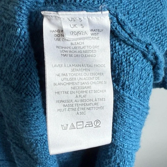 Free People Beach Theo Sweater Midi Dress Out Of The Blue S Ribbed Textured Boho - Picture 10 of 14